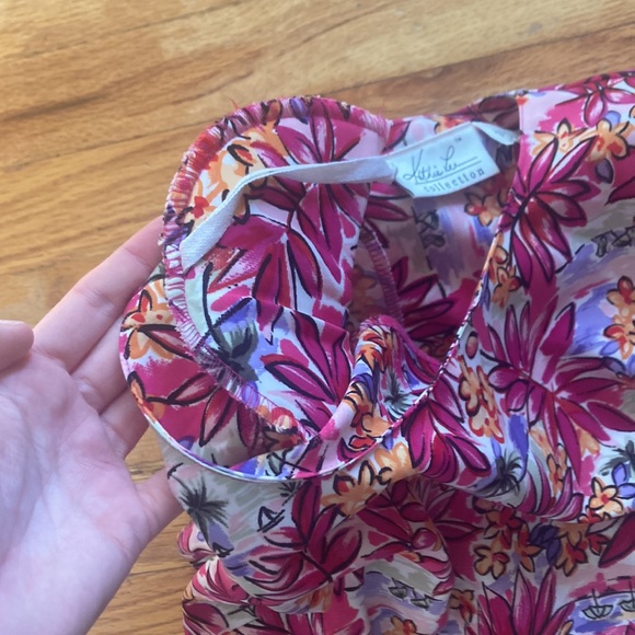 Kathie Lee Floral Tropical Short Sleeve Dress - Picture 4 of 7